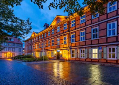 Wernigerode Polizeigebäude in der Blauen Stunde