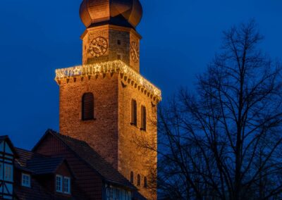 Auferstehungskirche in Bebra im Dezember