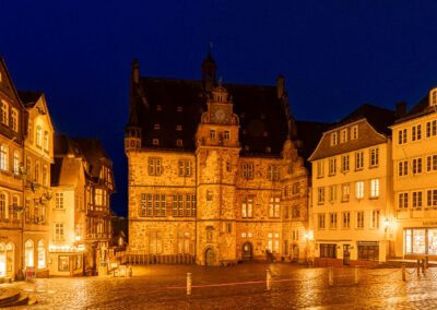 Marburg Rathaus zur Blauen Stunde